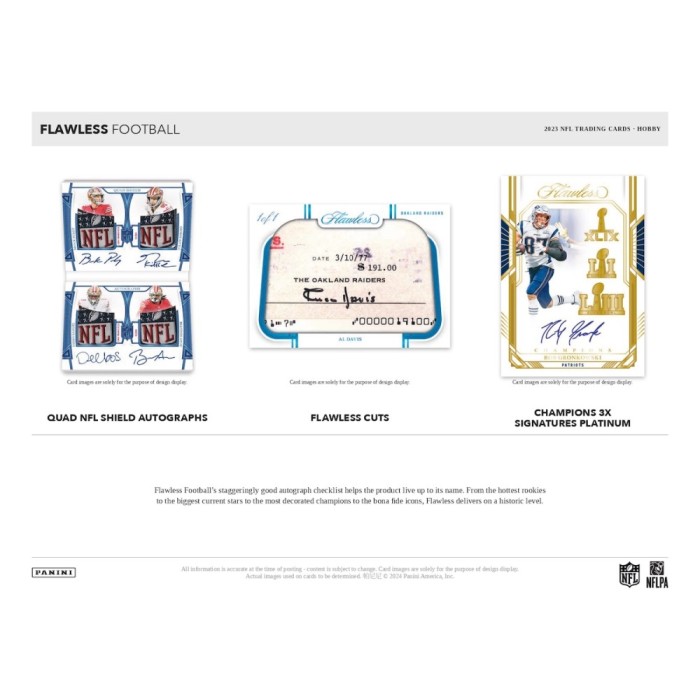 2023 Panini Flawless Football Hobby 2-Box Case - Image 4