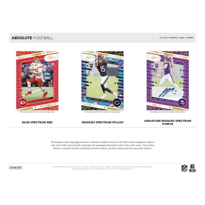 2024 Panini Absolute Football Hobby Box - Image 2