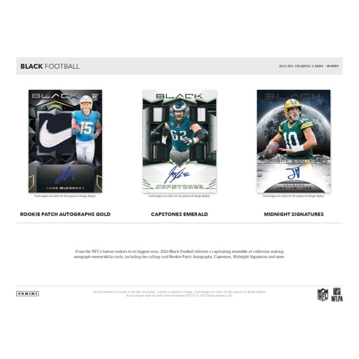 2024 Panini Black Football Hobby 12-Box Case - Image 3