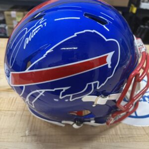Josh Allen Blue Autographed Authentic Full Size Helmet Buffalo Bills Fanatics