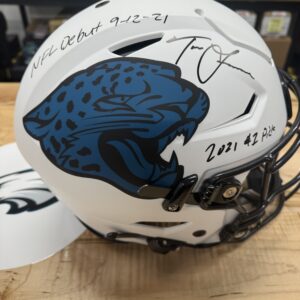 Trevor Lawrence "NFL Debut 9-12-21 2021 #1 Pick" Autographed Authentic Full Size Lunar Helmet 6/16