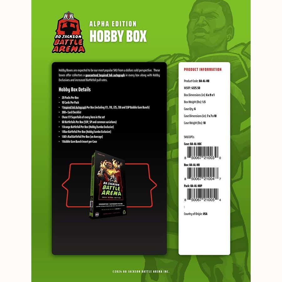 2024 Bo Jackson Battle Arena Alpha Edition Hobby Box - Image 2