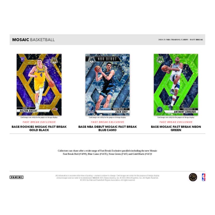 2024/25 Panini Mosaic Basketball Fast Break 20 Box Case - Image 2