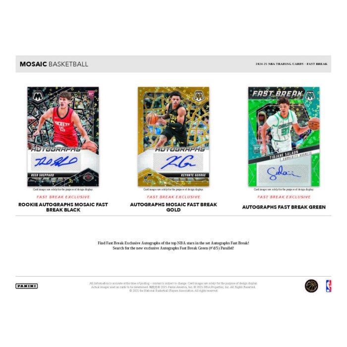 2024/25 Panini Mosaic Basketball Fast Break 20 Box Case - Image 3